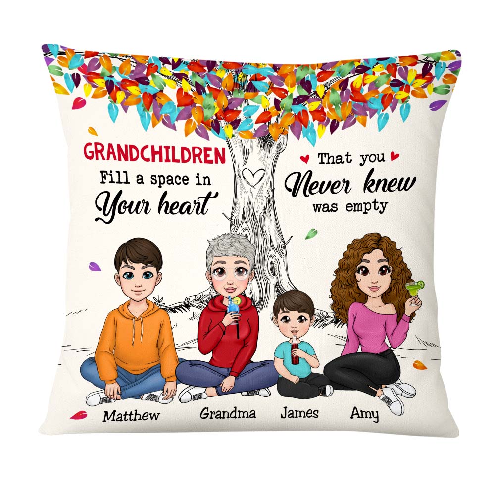 Personalized Grandma Family Tree Pillow 23657 Primary Mockup