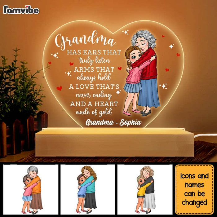 Personalized Gift To My Grandma Plaque LED Lamp Night Light 23658 1