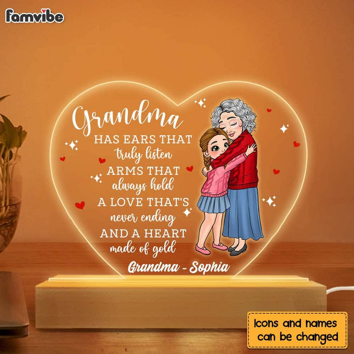 Personalized Gift To My Grandma Plaque LED Lamp Night Light 23658 1