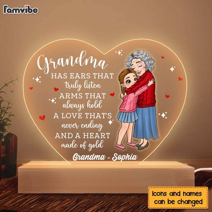 Personalized Gift To My Grandma Plaque LED Lamp Night Light 23658 1