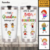 Personalized Gift for Grandma Life Is Just Better With Grandkids Steel Tumbler 23659 1