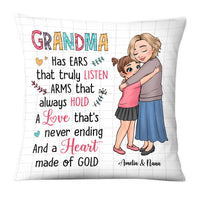 Personalized Gift To My Grandma A Heart Made Of Gold Pillow 23665 thumb 1