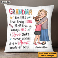 Personalized Gift To My Grandma A Heart Made Of Gold Pillow 23665 thumb 1