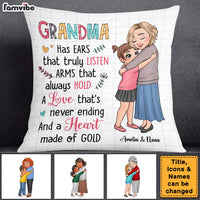 Personalized Gift To My Grandma A Heart Made Of Gold Pillow 23665 thumb 1