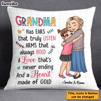 Personalized Gift To My Grandma A Heart Made Of Gold Pillow 23665 thumb 1