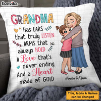 Personalized Gift To My Grandma A Heart Made Of Gold Pillow 23665 thumb 1