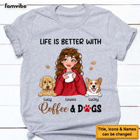 Personalized Life Is Better With Coffee And Dogs Shirt - Hoodie - Sweatshirt 23668 thumb 1