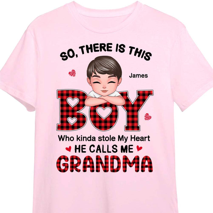 Personalized Gift for Grandma The Boy Who Stole My Heart Shirt - Hoodie - Sweatshirt 23671 1