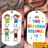 Personalized Gift for Grandma Belongs To Aluminum Keychain 23676 thumb 1