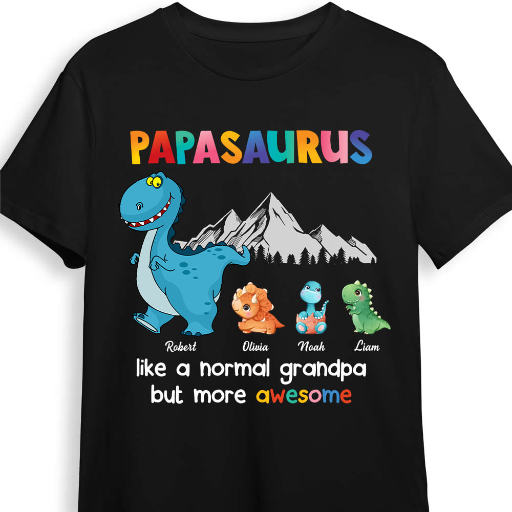 Personalized Gift For Grandpa Papasaurus Shirt 23677 Primary Mockup