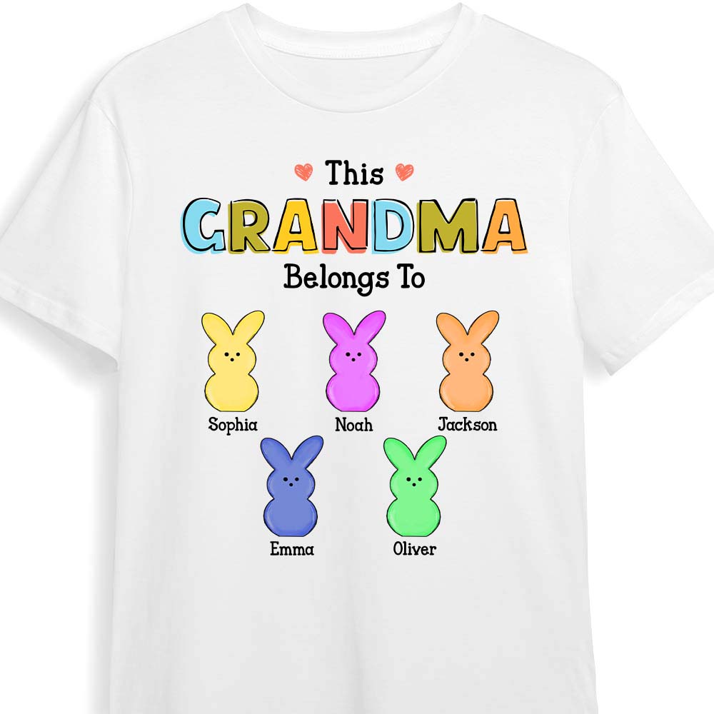 Personalized Bunny Easter This Grandma Belongs To Shirt 23679 Primary Mockup