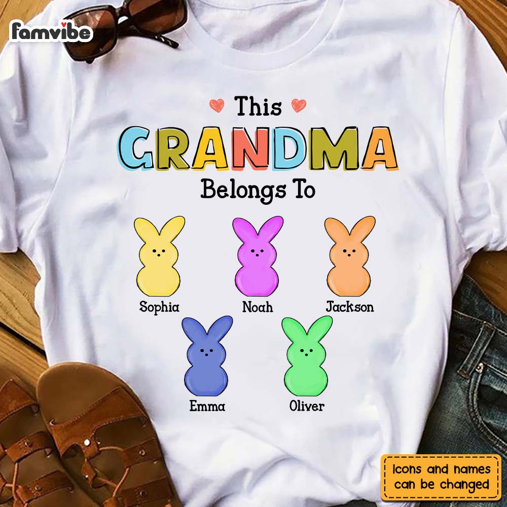 Personalized Bunny Easter This Grandma Belongs To Shirt 23679 Primary Mockup