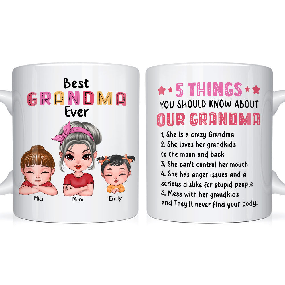 Personalized 5 Things You Should Know About Grandma Mug 23682 Primary Mockup