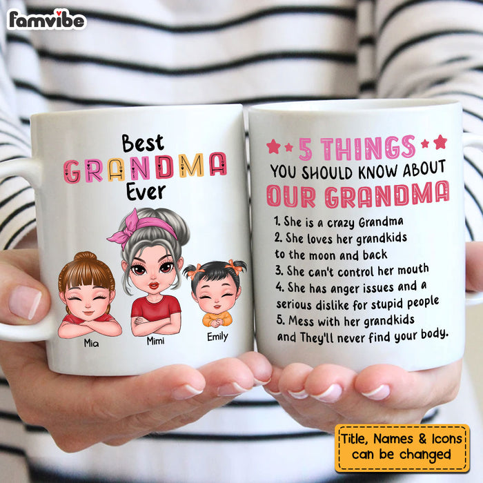 Personalized 5 Things You Should Know About Grandma Mug 23682 1