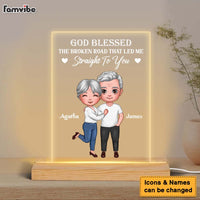 Personalized Couple God Blessed Straight To You Plaque LED Lamp Night Light 23686 thumb 1