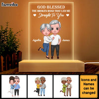 Personalized Couple God Blessed Straight To You Plaque LED Lamp Night Light 23686 thumb 1
