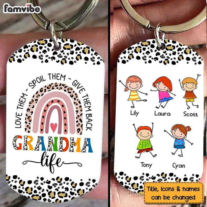 Personalized Grandma Life Aluminum Keychain 23688 1