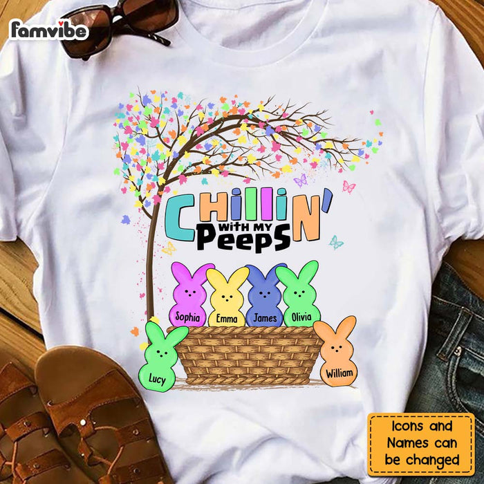 Personalized Grandma Grandpa Chillin With My Peeps Shirt - Hoodie - Sweatshirt 23689 1