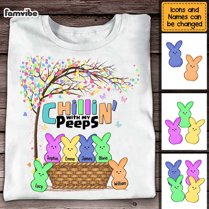 Personalized Grandma Grandpa Chillin With My Peeps Shirt - Hoodie - Sweatshirt 23689 1