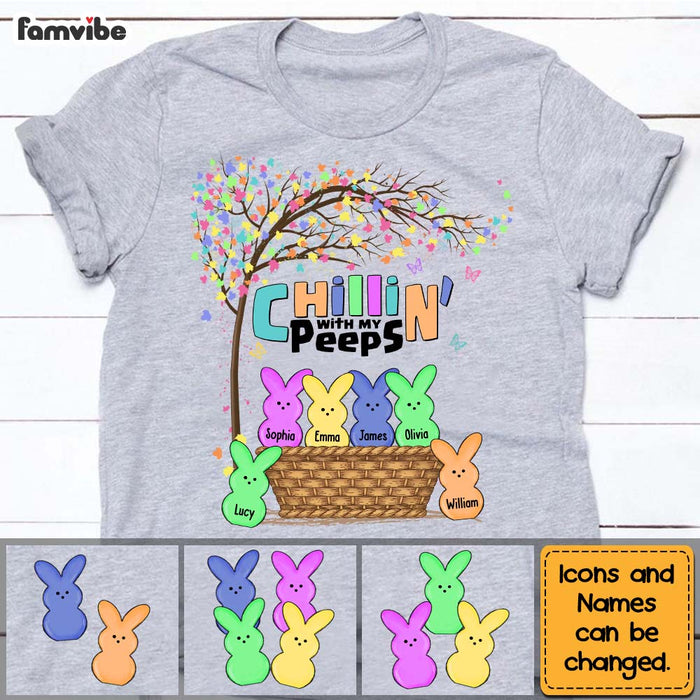 Personalized Grandma Grandpa Chillin With My Peeps Shirt - Hoodie - Sweatshirt 23689 1