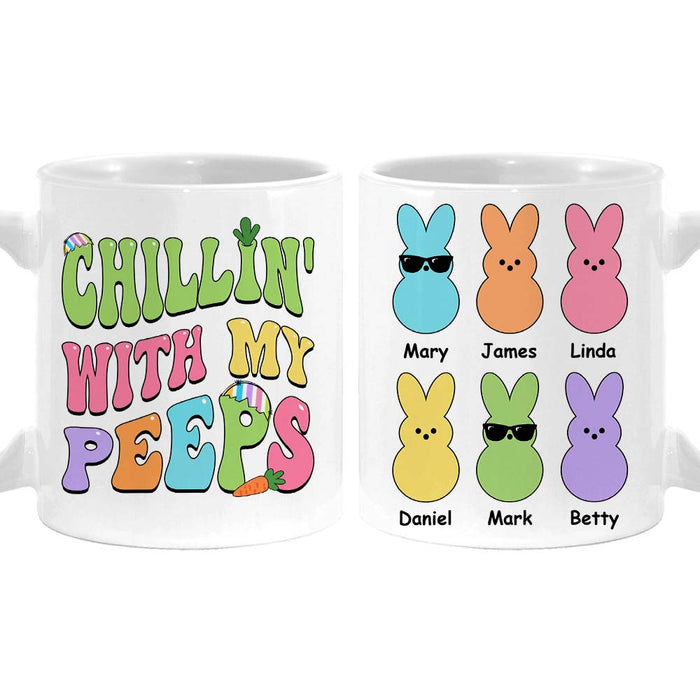 Personalized Grandma Grandpa Chillin' With My Peeps Mug 23690 1