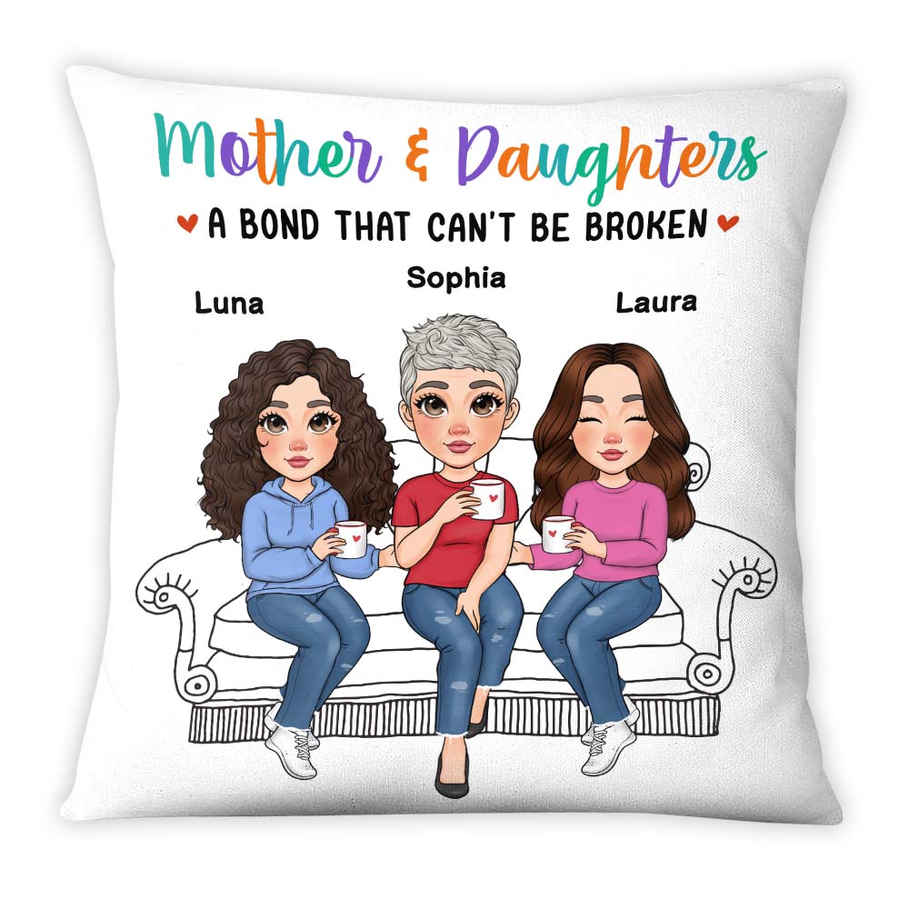 Personalized Gift Mother And Daughter Pillow 23691 Primary Mockup