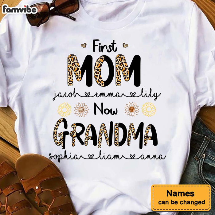 First Mom Now Grandma Personalized Grandma Apron