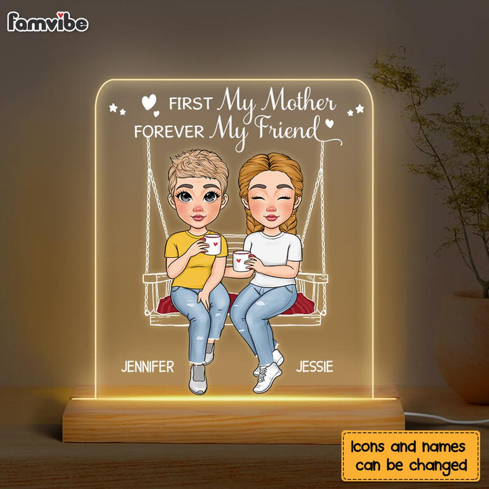 Personalized Gift for Mom Forever My Friend Plaque LED Lamp Night Light 23699 1