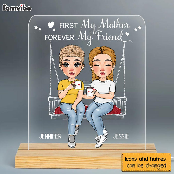 Personalized Gift for Mom Forever My Friend Plaque LED Lamp Night Light 23699 1