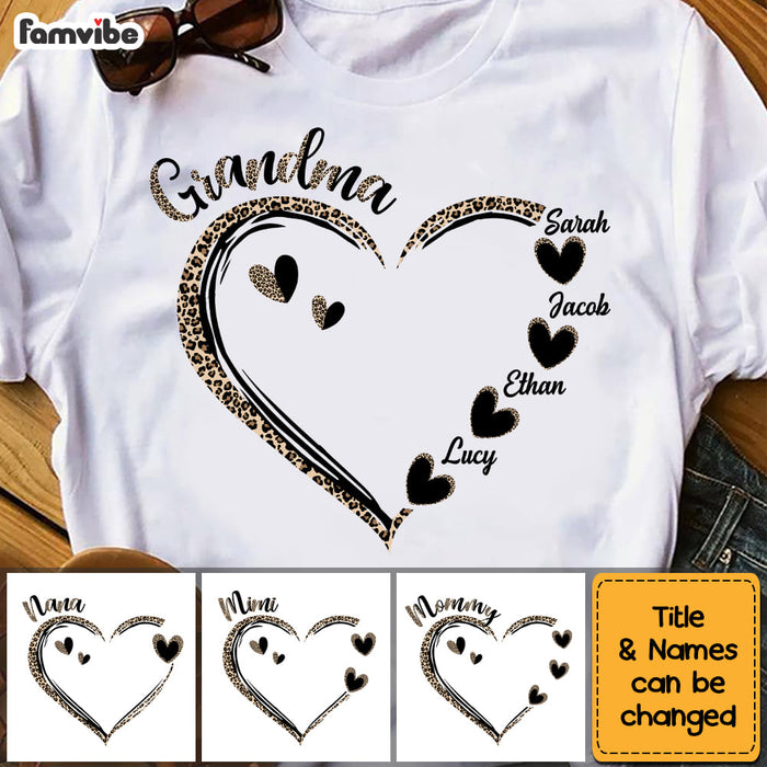 Personalized Grandma Half Leopard Shirt - Hoodie - Sweatshirt 23700 1