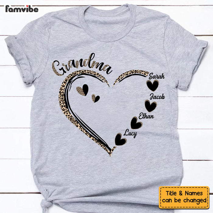 Personalized Grandma Half Leopard Shirt - Hoodie - Sweatshirt 23700 1