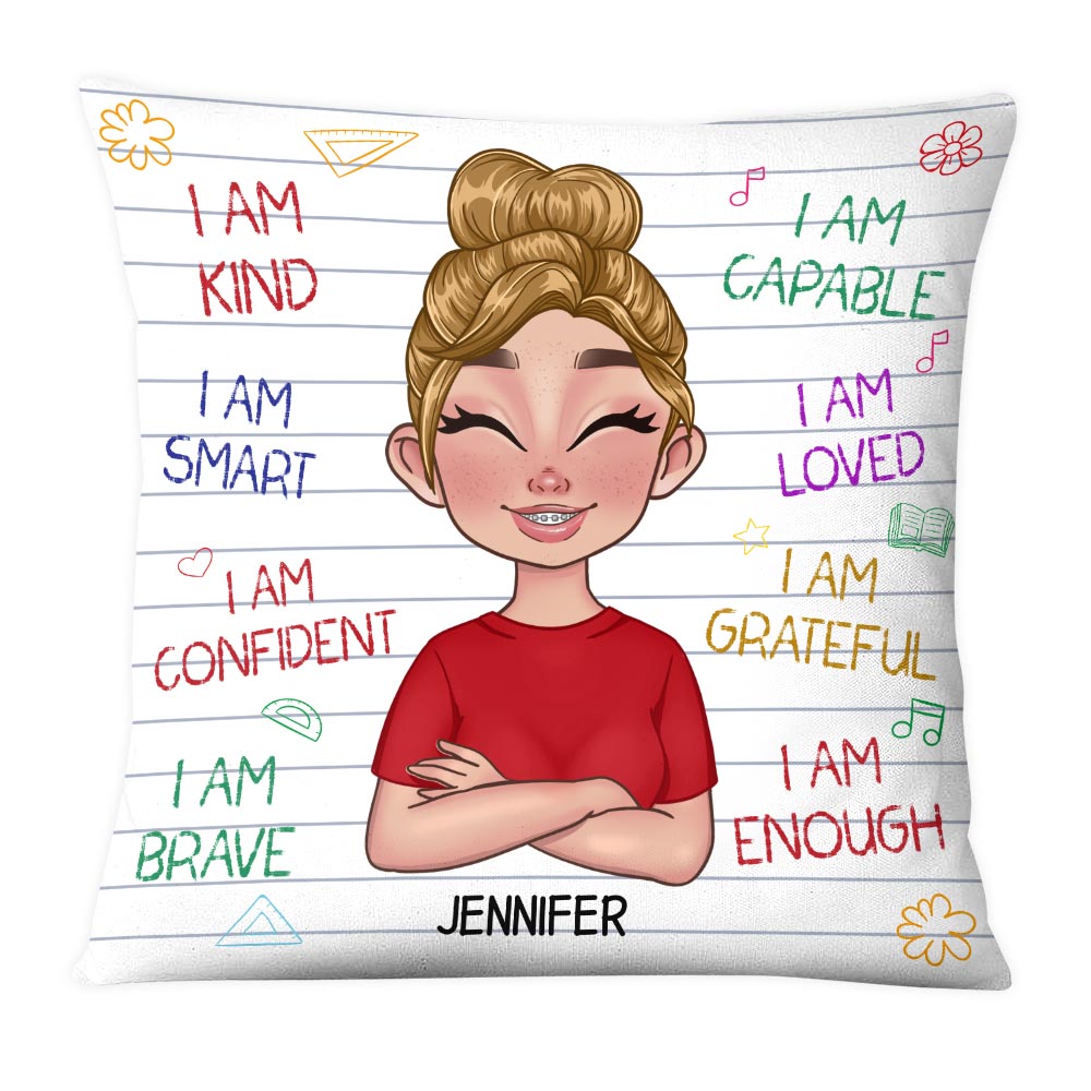 Personalized Gift For Daughter I Am Kind Pillow 23703 Primary Mockup