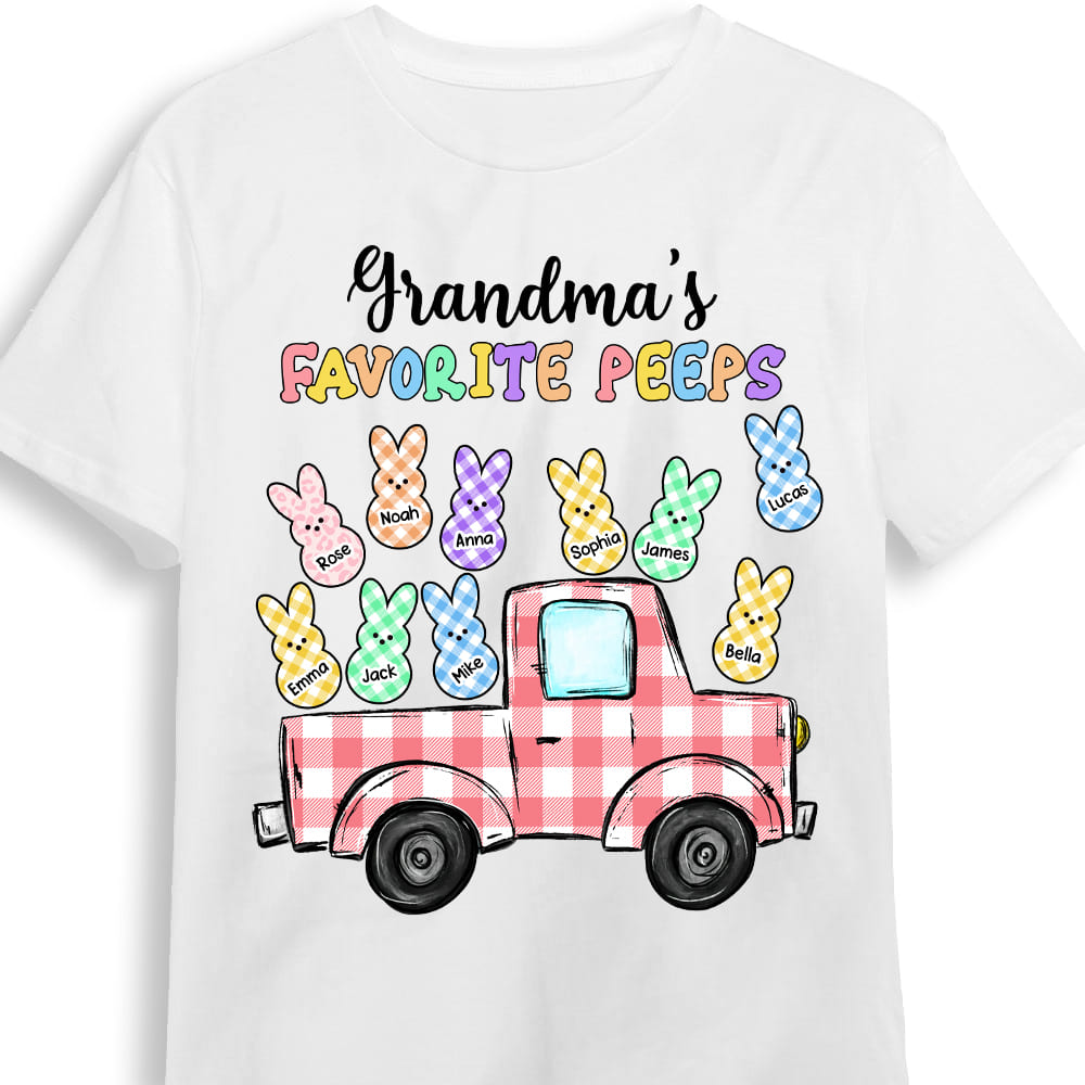 Personalized Grandma's Favorite Peeps Easter Truck Shirt 23704 Primary Mockup