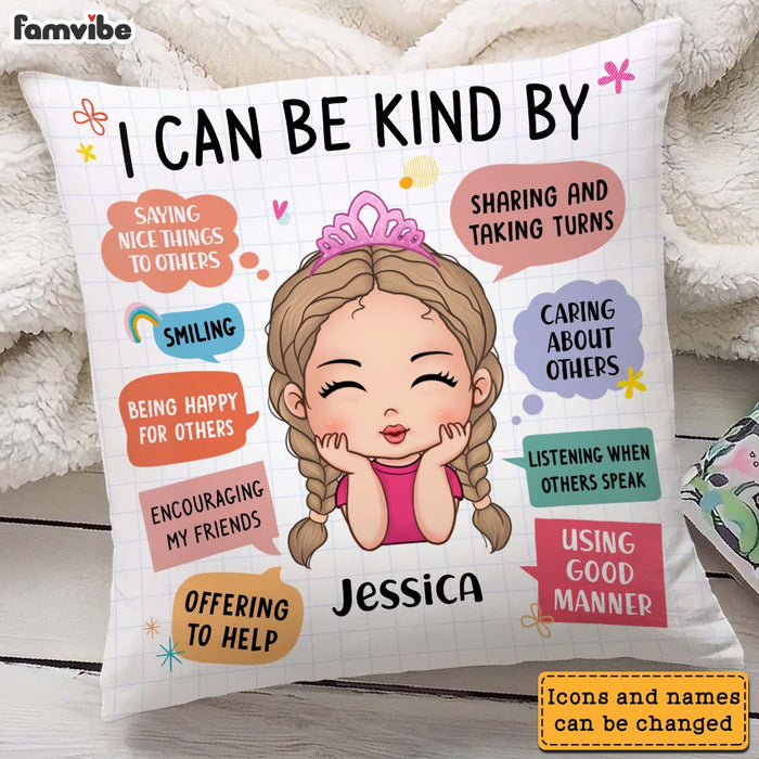 Personalized Gift For Granddaughter Kindness Rules Pillow 23709 1