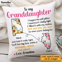 Personalized To My Granddaughter Long Distance Pillow 23721 thumb 1