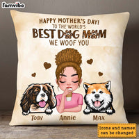 Personalized Gift For Dog Mom We Woof You Pillow 23722 thumb 1