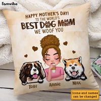 Personalized Gift For Dog Mom We Woof You Pillow 23722 thumb 1