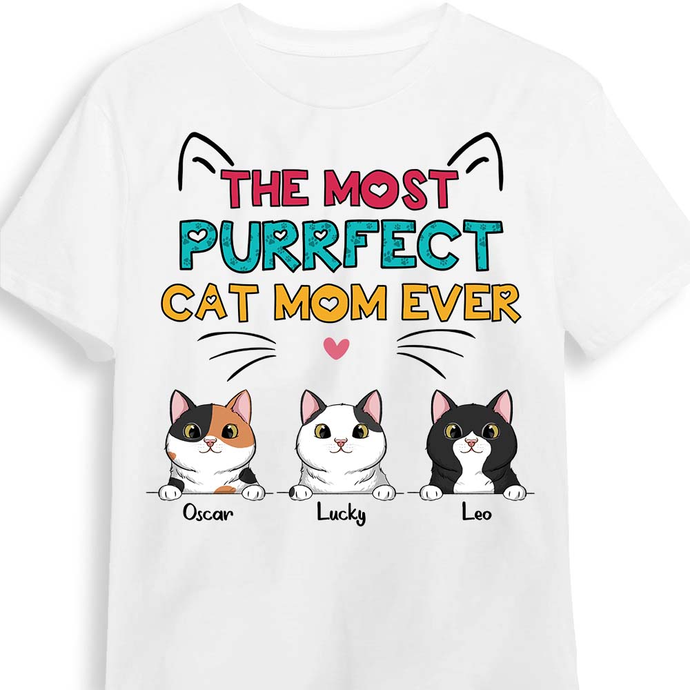 Personalized Purrfect Cat Mom Shirt 23723 Primary Mockup