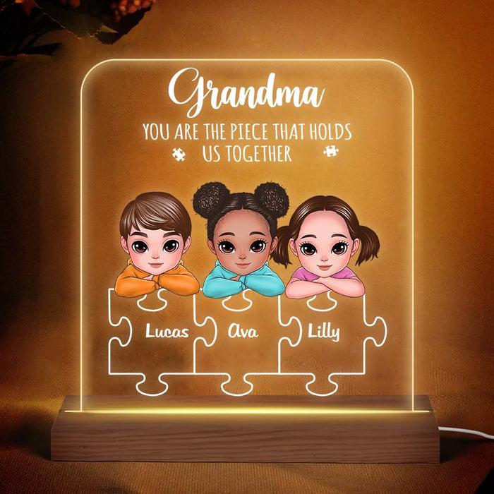 Personalized Gift For Grandma You Are The Piece That Holds Us Together Plaque LED Lamp Night Light 23725 1