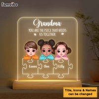 Personalized Gift For Grandma You Are The Piece That Holds Us Together Plaque LED Lamp Night Light 23725 thumb 1