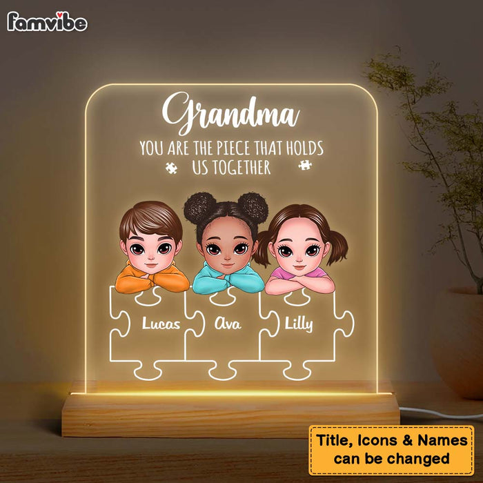 Personalized Gift For Grandma You Are The Piece That Holds Us Together Plaque LED Lamp Night Light 23725 1