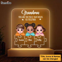 Personalized Gift For Grandma You Are The Piece That Holds Us Together Plaque LED Lamp Night Light 23725 thumb 1