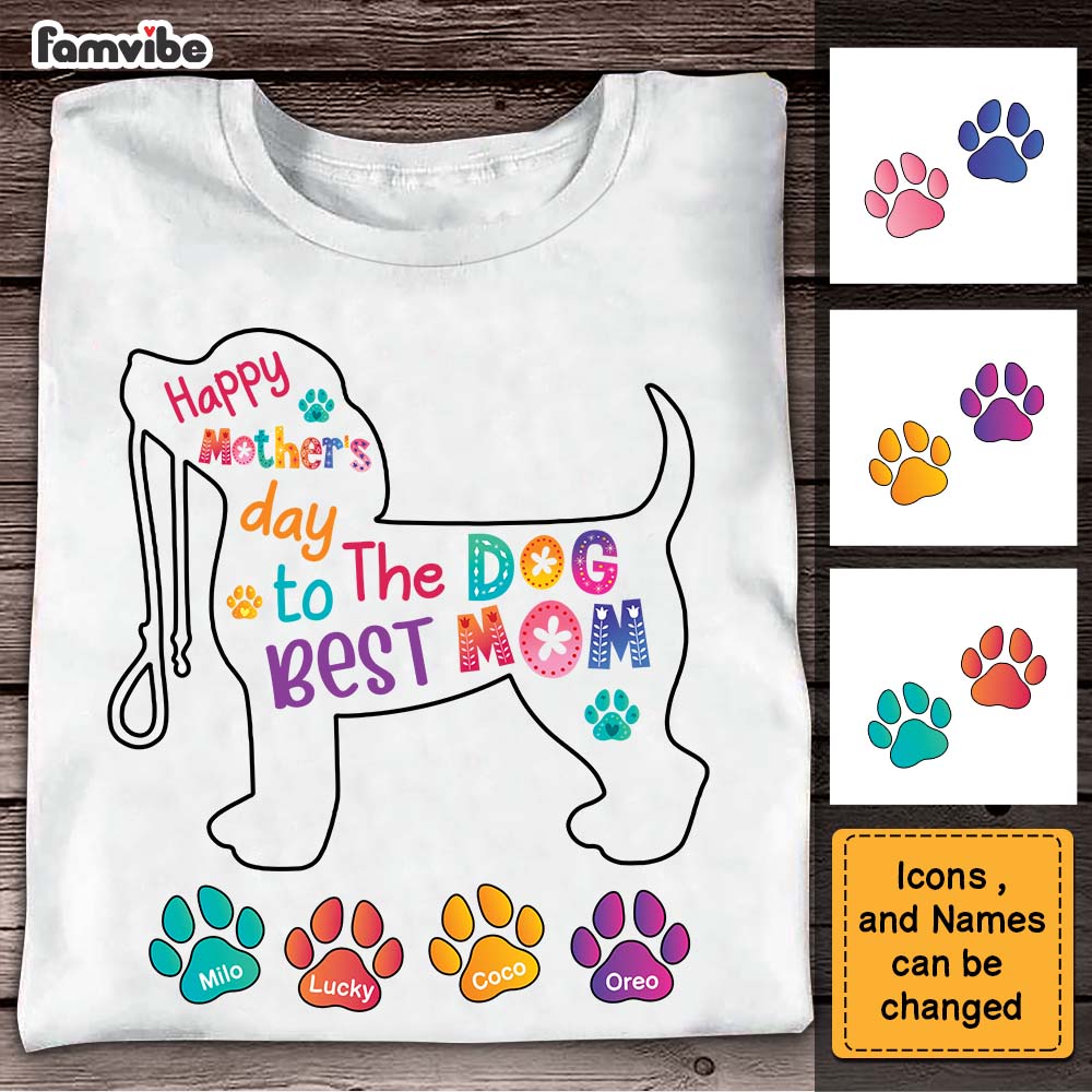 Personalized Happy Mother's Day Dog Mom Shirt 23727 Primary Mockup