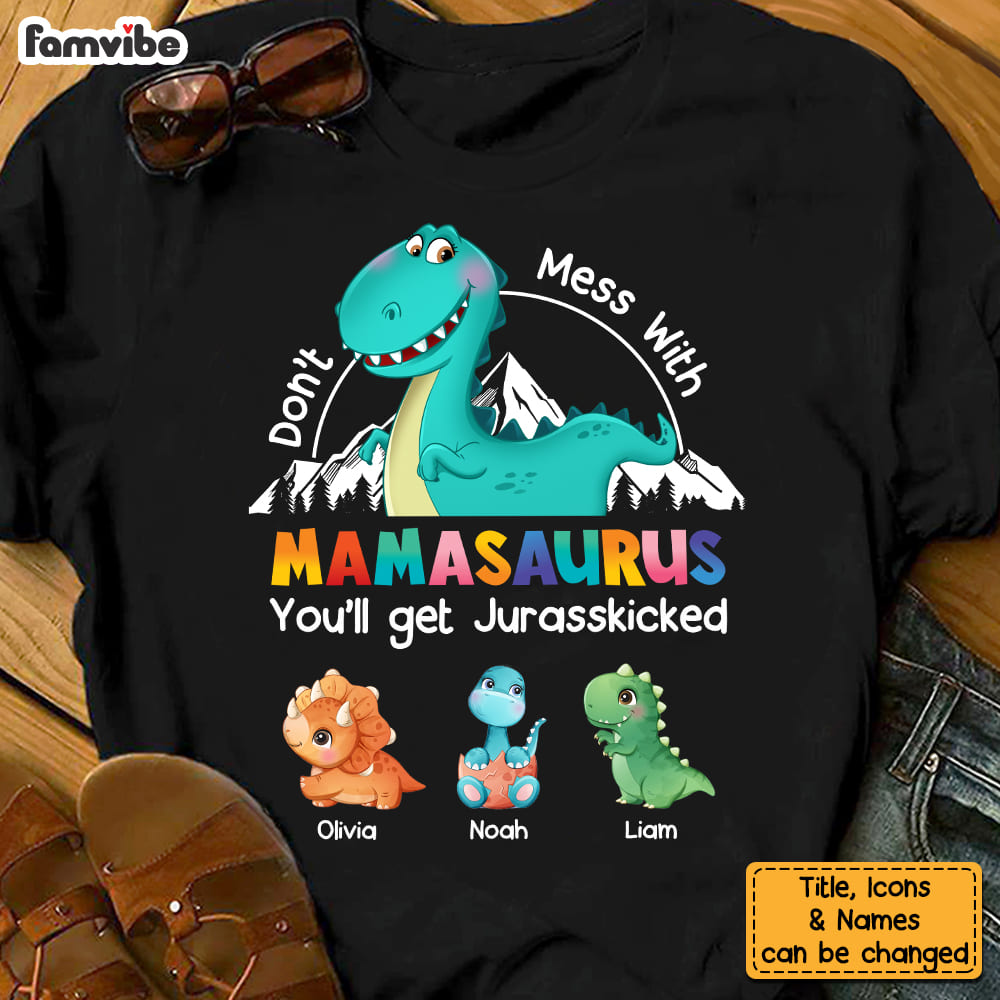 Personalized Gift Mamasaurus Shirt 23730 Primary Mockup