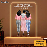 Personalized The Love Between A Mother & Daughters Is Forever Plaque LED Lamp Night Light 23731 thumb 1