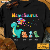 Personalized Mamasaurus Colorful Flower Shirt - Hoodie - Sweatshirt 23733 thumb 1