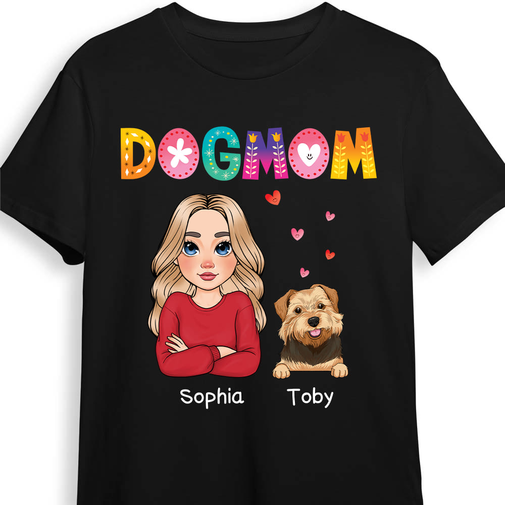 Personalized Gift for Dog Mom Shirt 23734 Primary Mockup