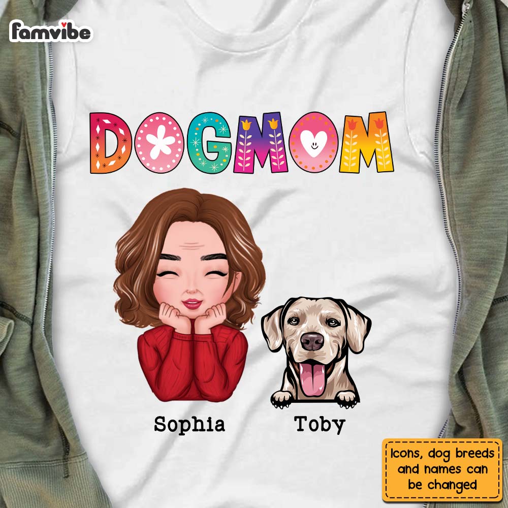 Personalized Gift for Dog Mom Shirt 23741 Primary Mockup