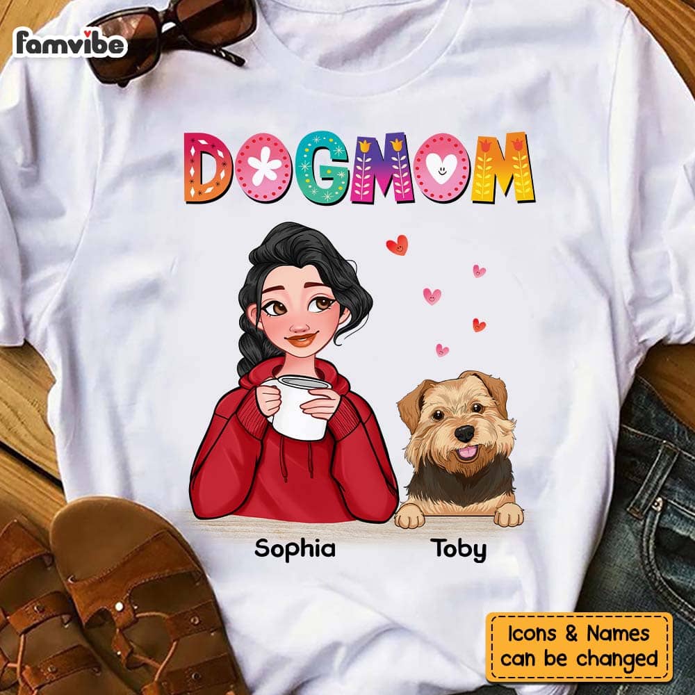 Personalized Gift for Dog Mom Shirt 23742 Primary Mockup
