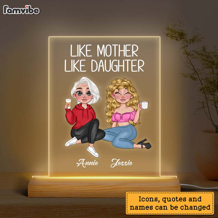Personalized Like Mother Like Daughter Plaque LED Lamp Night Light 23744 1
